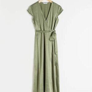 & Other Stories Olive Green Maxi Dress